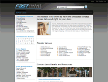 Tablet Screenshot of fastcontactlenses.com